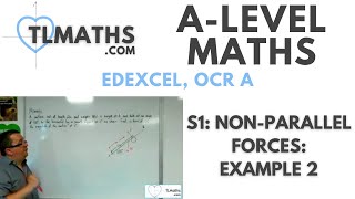 A-Level Maths: S1-27 Non-Parallel Forces: Example 2