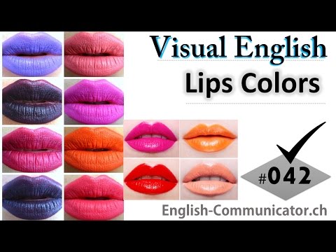 #042 Visual English Language Learning Practical Vocabulary Lips Colours Part 2