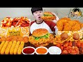 ASMR MUKBANG 맘스터치 양념 치킨먹방! 치즈 햄버거 치즈스틱 후라이드치킨 & 레시피 CRISPY FRIED CHICKEN CHEESE BURGER EATING SOUND! thumbnail