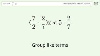 7x2 Less Than 5  Solve Linear Inequalities With One Unknown