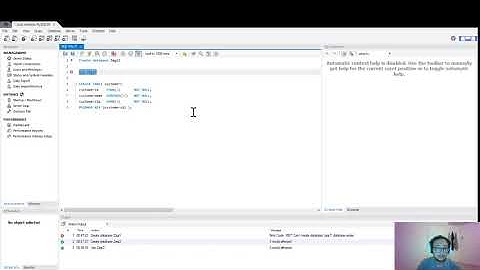 Creating a database in a MYSQL Workbench