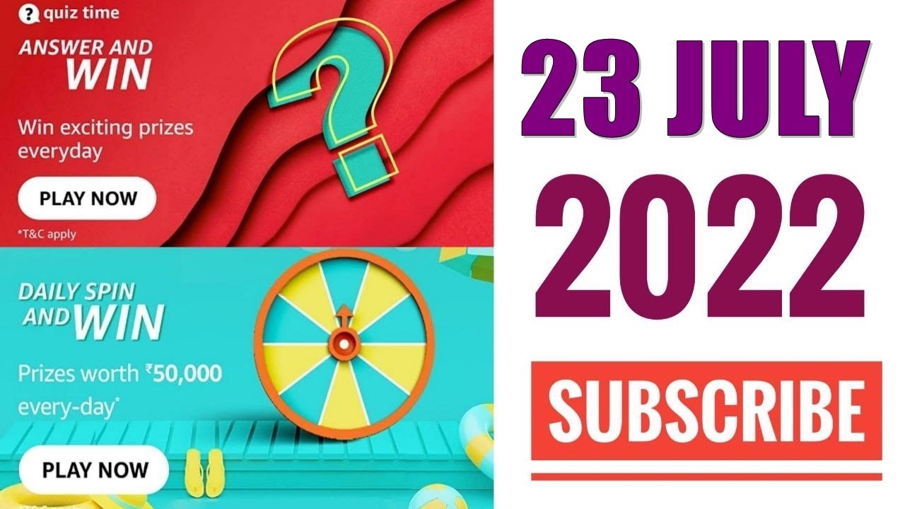 Amazon Quiz Today | Amazon Quiz Answers Today | 23 July 2022