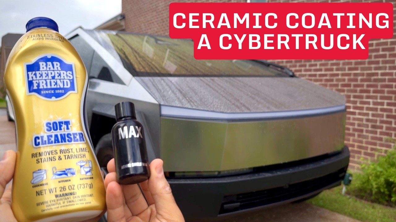 Керамическое покрытие Tesla Cybertruck своими руками — больше никаких отпечатков пальцев и пятен