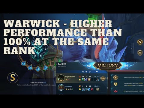 WARWICK 100% HIGHER PERFORMANCE THAN ANY OTHER PLAYERS AT THE SAME RANK | WILDRIFT @AngelDommeX