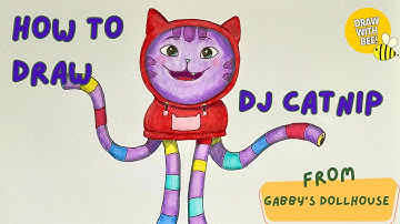 How to draw DJ Catnip - Gabby’s Dollhouse!! Easy step by step 🎤@drawwithbee 