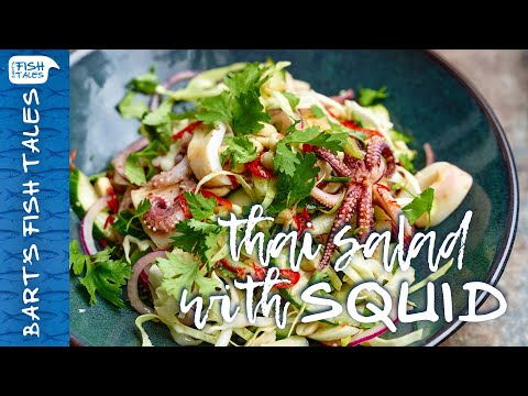 Video: Salad With Squid, Grapefruit And Chicory