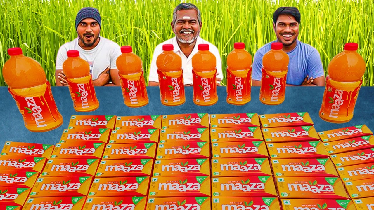 30 MAAZA Drinking Challenge | Unlimited Mango FROOTI Drinking Challenge | Mango Juice Challenge