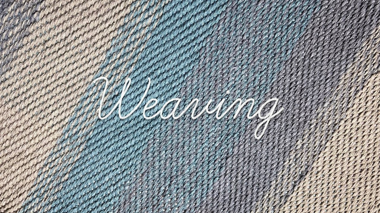 綾織のテーブルランナー作り｜糸の通し方｜作業音あり｜百均毛糸シェーヌ