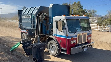 CR&R Ex LA 2001 Pete 320 Mini Amrep Octo Garbage Truck Mixing Recycle and Greens