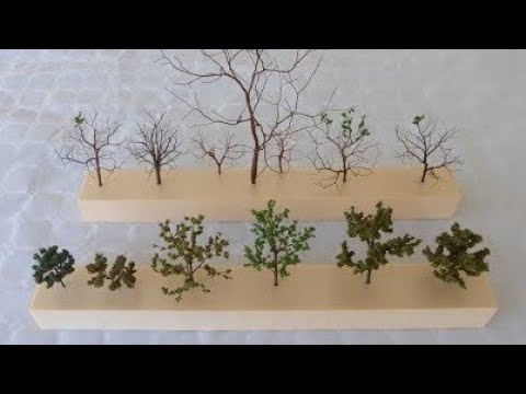 Cómo hacer ÁRBOLES MINIATURA con alambre para tus MAQUETAS y Dioramas.