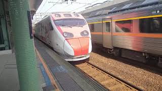 4022次EMU724+EMU723超優質阿福號區間快車，和412次TEMU2003+TEMU2004普悠瑪自強號，和4711次三節原色柴油客車