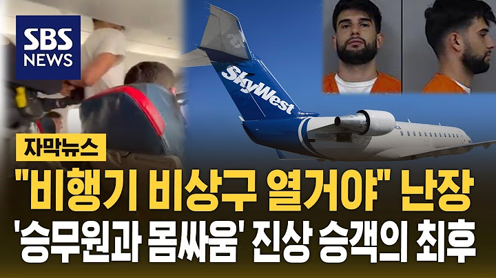 비행 중 "비상구 열거야" 난장…몸싸움 벌이다 끌려나간 진상 승객의 최후 (자막뉴스) / SBS