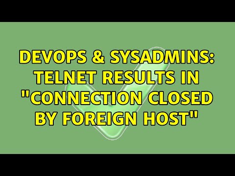 DevOps & SysAdmins: Telnet Results in 