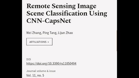 Remote Sensing Image Scene Classification Using CNN-CapsNet | RTCL.TV