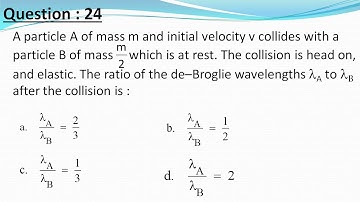 Jee main solutions physics 2017 | A particle A of mass m and initial velocity v collides with ...