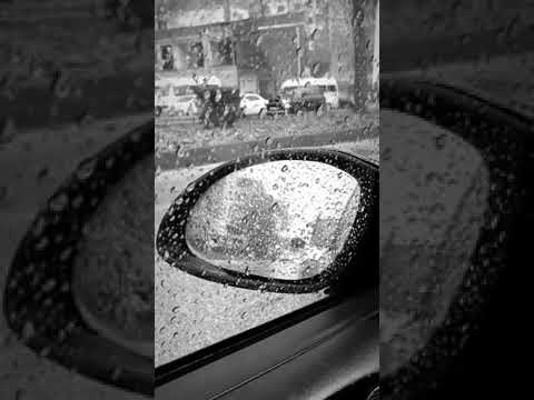 Araba snap yağmurlu manzara