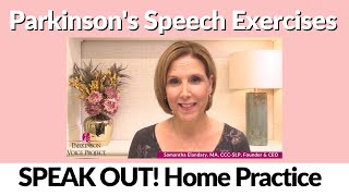 10/13/2023 Parkinson's Speech Exercises: SPEAK OUT! Warm up