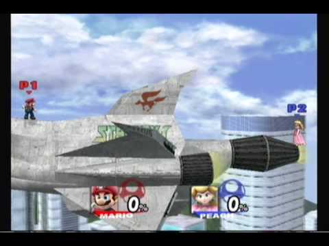 Super Smash Bros Brawl Corneria Floating Under The Great Fox With Peach Youtube - corneria star fox super smash bros brawl version