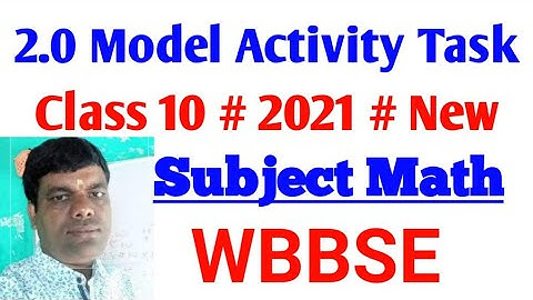 2.0 Model Activity Task 2021 # Class 10  # Subject Math # WBBSE  # in Hindi medium # new #