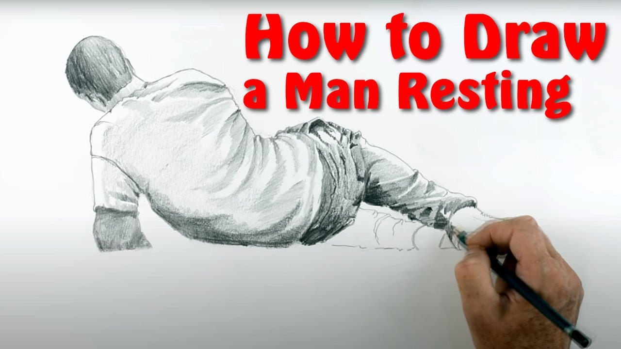 Draw a Man Laying Down - In Simple Steps - YouTube