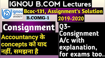 Ignou bcoc 131 solved assignment|bcoc 131 solved assignment 2019-20 english|bcoc 131 Consignment.