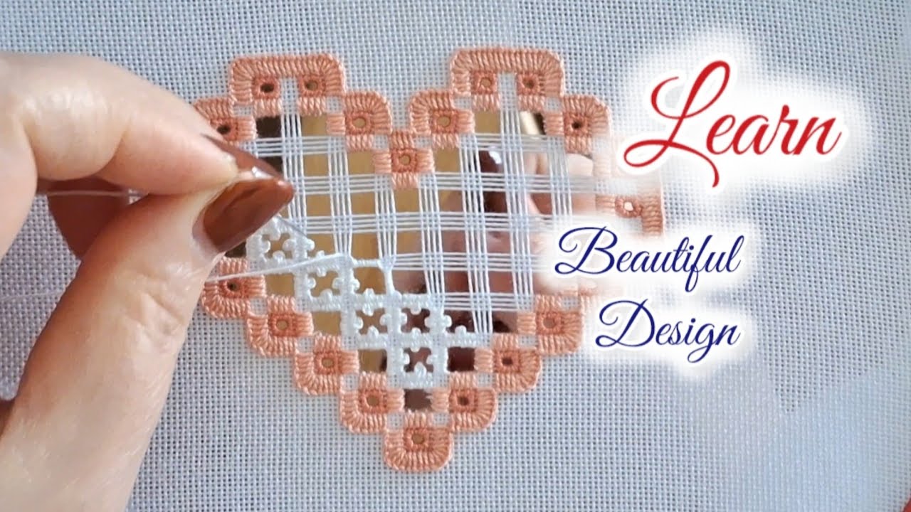 Hand embroidery 🪡 : Let's learn this beautiful needlework step by step 🥰  , stitching tutorial 
