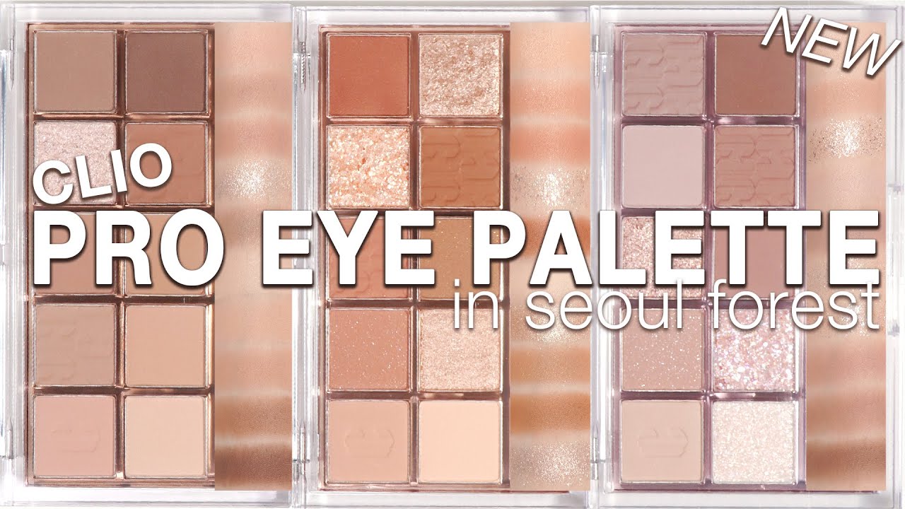 Clio’s NEW Pro Eye Palette in Seoul Forest series / comparison w original  ver / eyeshadow swatch