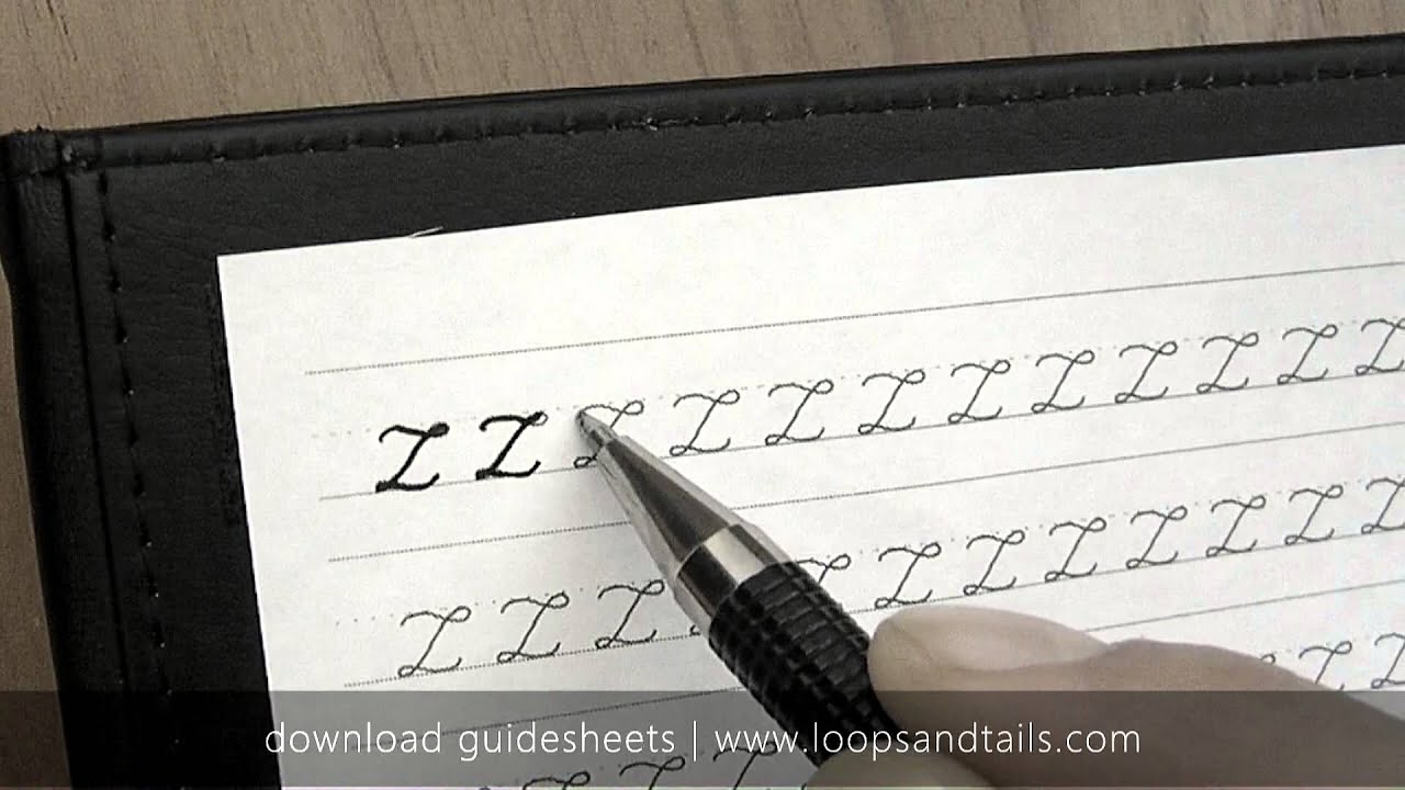Learn cursive handwriting - Lowercase Z - YouTube