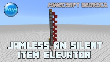 Minecraft Tutorials (Bedrock/Pocket/Windows 10/PS4/Xbox) 05 - Silent Jamless Lossless Item Elevator!
