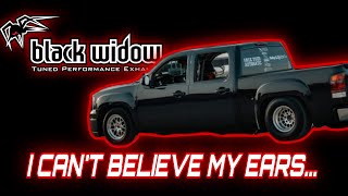 BLACK WIDOW EXHAUST ON THE STICKSHIFT CREWCAB