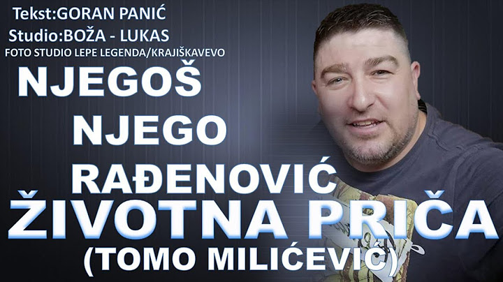 Njegoš Njego Rađenović - Tužna priča (Tomo Milićević) - (Official Audio 2019)