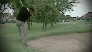 Tiger Woods' Amazing 3-iron from 18th Hole Bunker | 2002 PGA Championship at Hazeltine