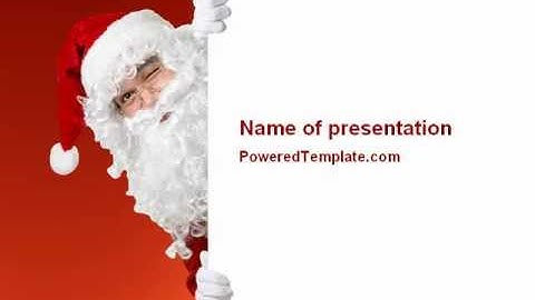 Santa Around the Corner PowerPoint Template by PoweredTemplate.com