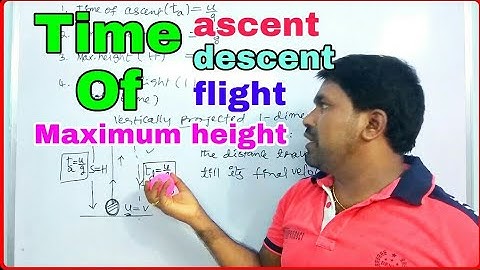 Time of ascent||time of descent||maximum height||time of flight||IIT JEE/NEET..