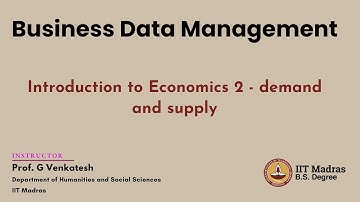 W1.2Introduction to Economics 2 - demand and supply