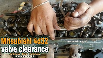 how to adjust valve clearance || mitsubishi 4d32