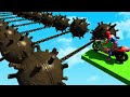 SPIDERMAN and Motorcycles with Superheroes on Bomb Mines Obstacle Superheroes Challenge GTA 5