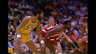 Kareem Abdul Jabbar vs Moses Malone Duel Game 3 1981