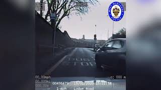 Dramatic fo bc otage shows reckless driver leading police on an 80mph chase through busy city centre