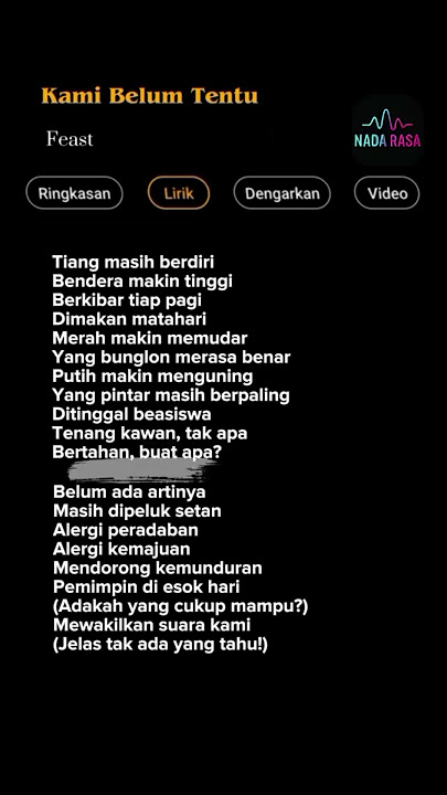 TIANG MASIH BERDIRI BENDERA MAKIN TINGGI #liriklagu #lyrics #shorts