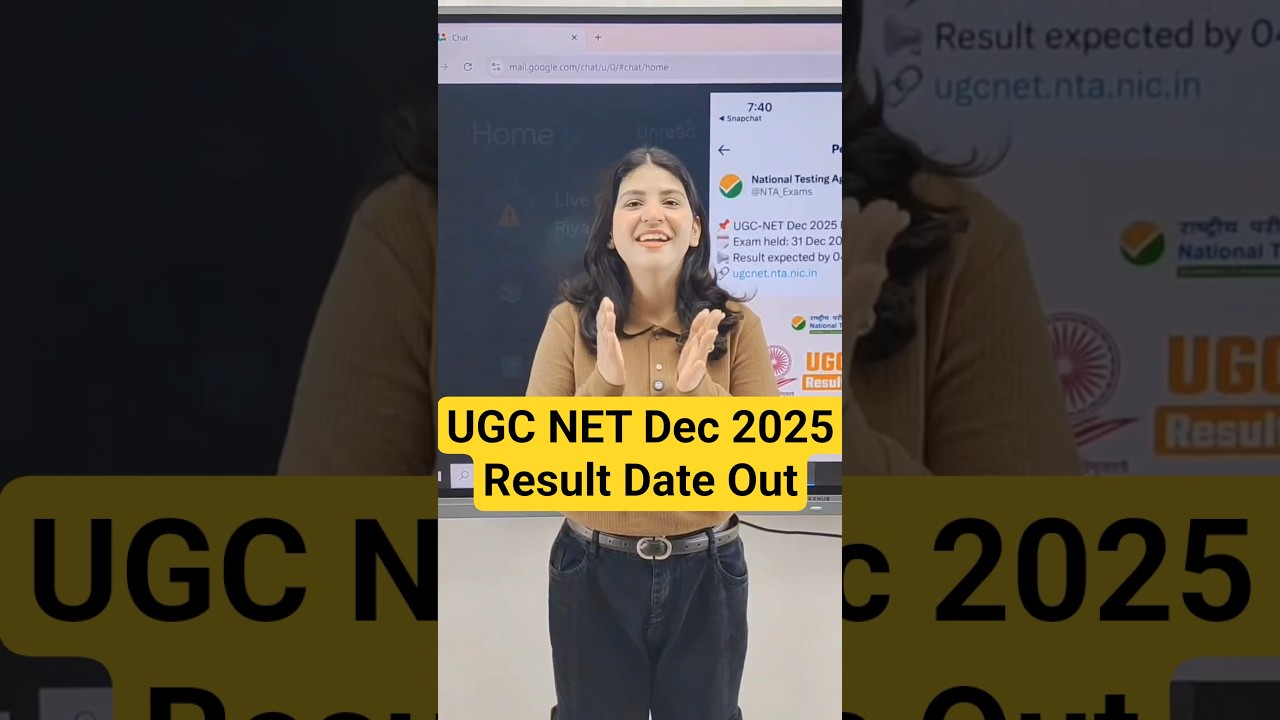 UGC NET Dec 2025 Result Date Out | Shahna Mam 