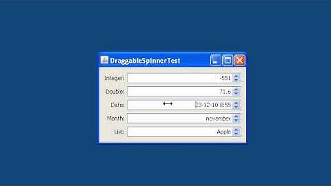 Java Swing Draggable JSpinner