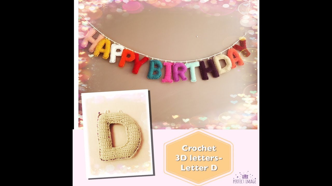 How to crochet 3D letters   Letter D