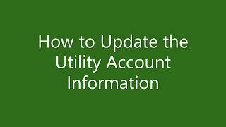 How to Update the Utility Account Information screenshot 5