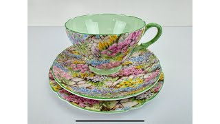 Vintage Shelley China “Rock Garden” Trio Set