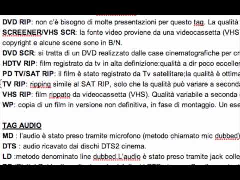 Video: Cosa Significa Qualità TS, DVDRip, Ecc.?