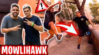 MOWLIHAWK haciendo PARKOUR por PRIMERA VEZ💪 *VAS A FLIPAR😨*