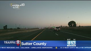 Big Rig Crash Slowing Traffic On Highway 99 In Sutter County