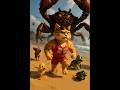 This Muscle Cat Saved the Beach! 🐱💪🏖️ #Short #catshorts
