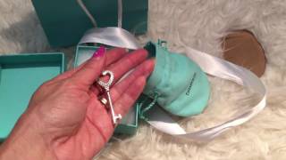 Tiffany Beaded Heart Key Pendant